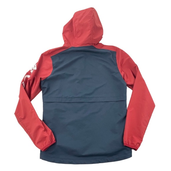 Columbia Lightweight Jacket Water Resistant Mens Small or Womens Medium Red Blue - Picture 2 of 9